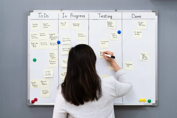 Schrijven Kanban Business Board Wall Office — Stockfoto