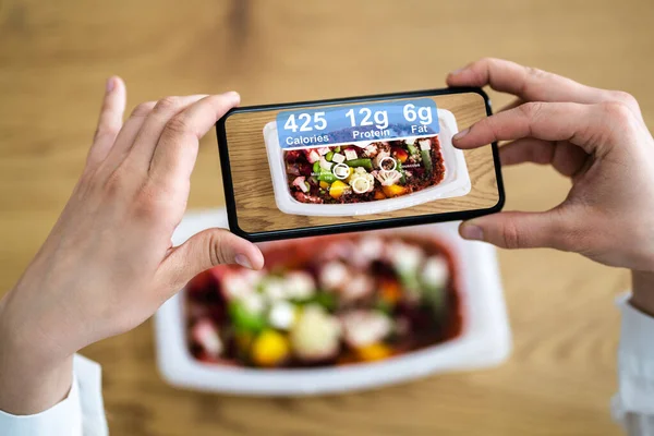 Food AR Information Technology App. Interactive And Virtual