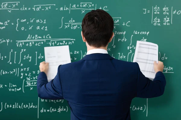 Formula Teoria Matematica Scoperta Della Scienza Dal Professore — Foto Stock