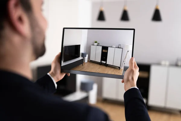 Virtual Guidad Fastighetsmäklare House Tour — Stockfoto