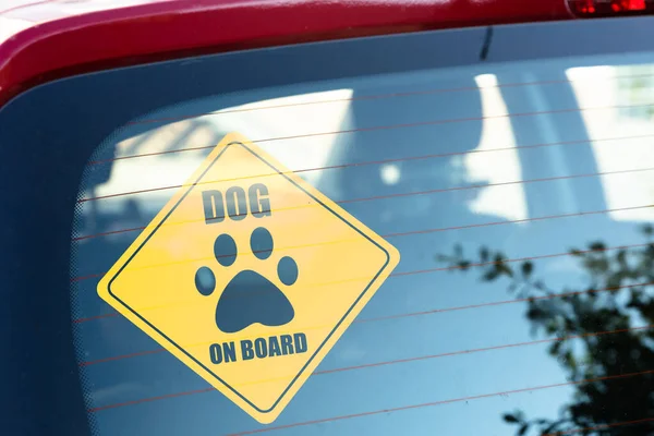 Dog On Board Sign. Car Window Sticker