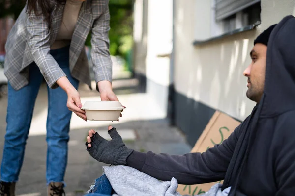 Obdachlosenhilfe Menschliche Armut Armer Mann — Stockfoto