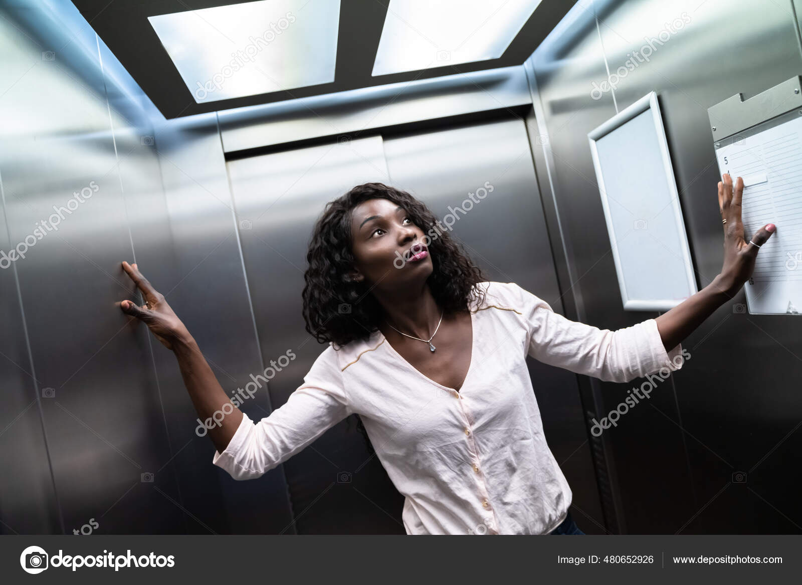 Trapped Stuck Elevator Fear Agoraphobia Stock Photo by ©AndreyPopov