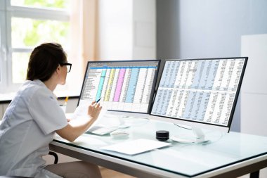 Tıbbi Bill Kodları ve Hesap Tablosu Verileri. İş Analisti Kadın