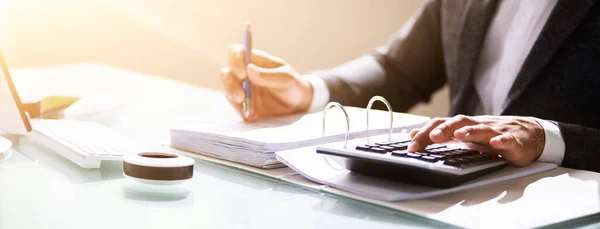 Accountant Working Financial Data Office — Stock Photo, Image