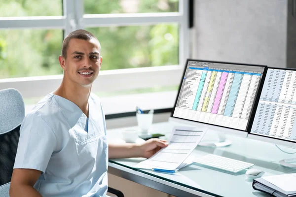 Account Manager Office Coding Medical Bill — Stock Photo, Image