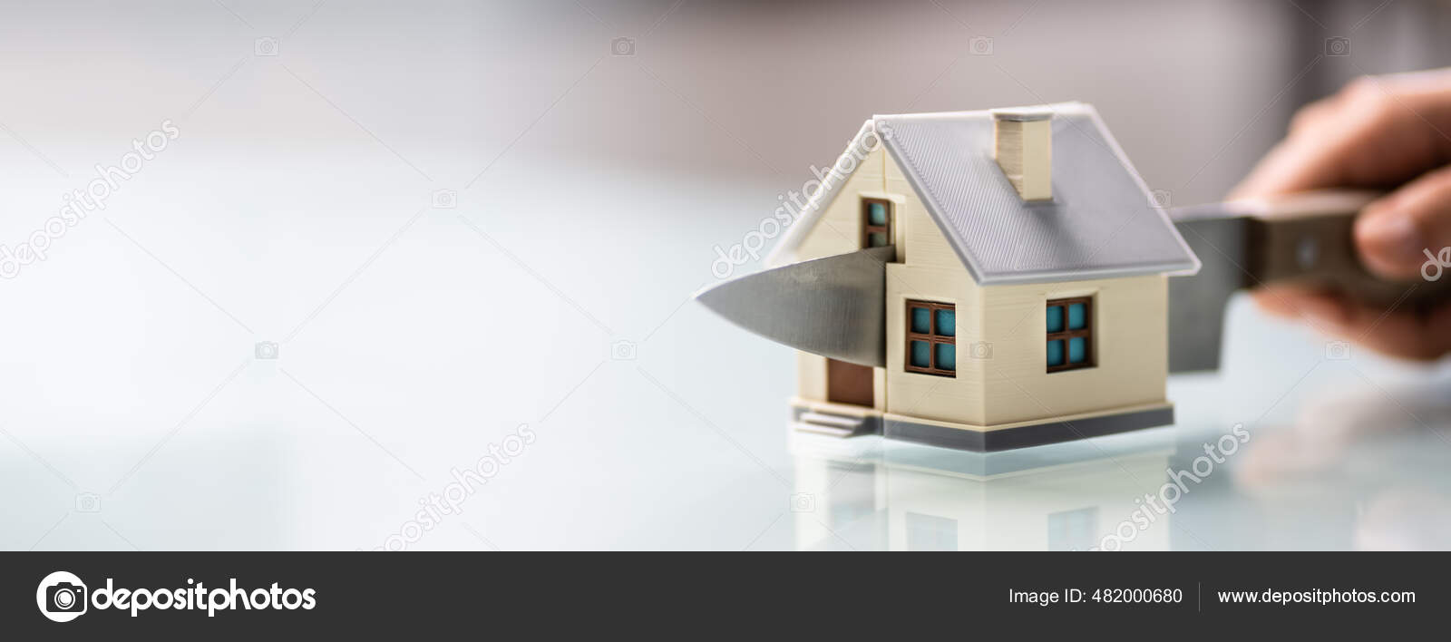 House Property Divided Divorce Estate Separation Stock Photo by