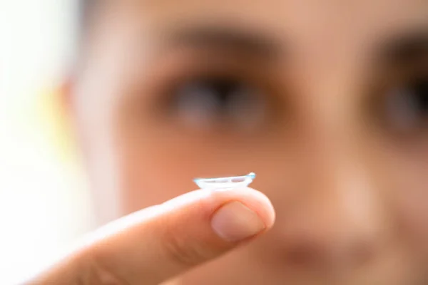 Contactlenzen Het Oog Oogheelkundige Brillen — Stockfoto