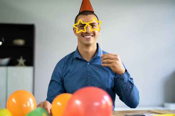 Virtuell Online Födelsedagskalas Video Conference Chat — Stockfoto