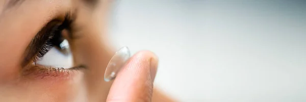 Contactlenzen Het Oog Oogheelkundige Brillen — Stockfoto