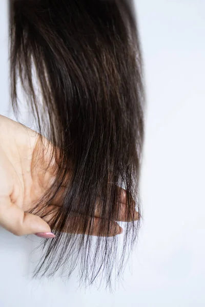 Rambut Wanita Palsu Salah Sehat Dari Rambut Panjang — Stok Foto