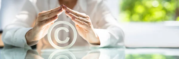 Signo Protección Símbolos Copyright Registrar Marca Registrada Logotipo —  Fotos de Stock