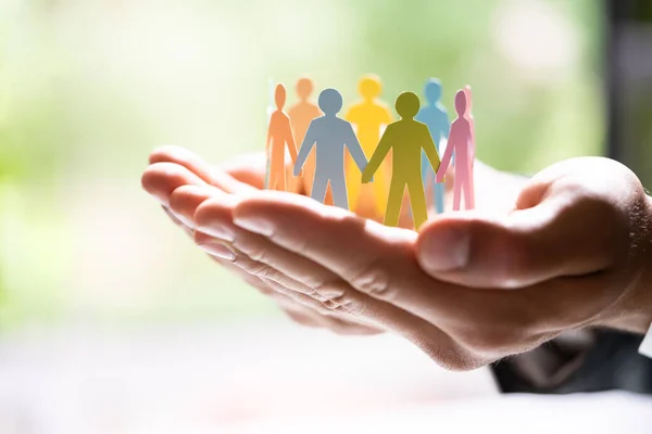 Diversità Inclusione Direzione Dell Occupazione Delle Imprese Persone Silhouette — Foto Stock