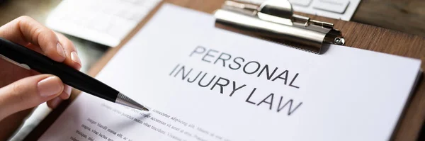 Personal Injury Law Legal Compensation Claim Paper — Stock Photo, Image