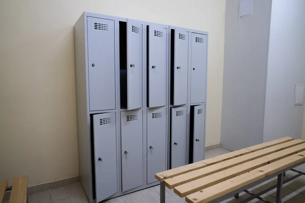 Cuarto Vestuario Gimnasio Escuela Secundaria Estadio — Foto de Stock