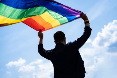 LGBT March ve Gökkuşağı Bayrağıyla Gurur Kutlaması. LGBTQ Festivali