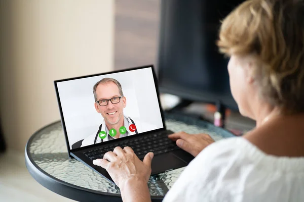 Video Conference Call Medical Physician Doctor — Stock Photo, Image