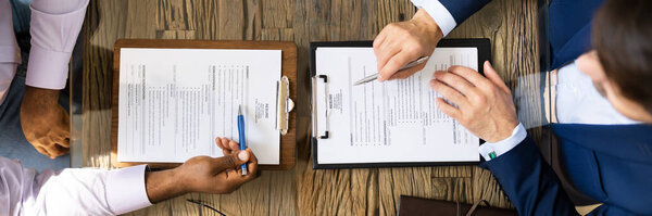 Human Human Shot Above Desk With CV