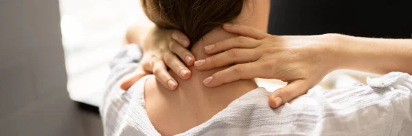 Office Ergonomics Neck Pain Bad Posture Computer — Stock Photo, Image