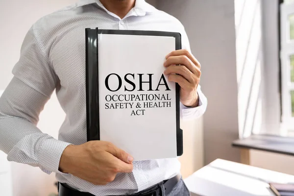 Osha Workplace Safety Document Безопасное Управление Работой — стоковое фото