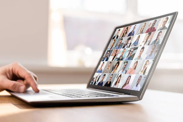 Virtual Learning Video Conference Remote Business Webinar — Stock Photo, Image