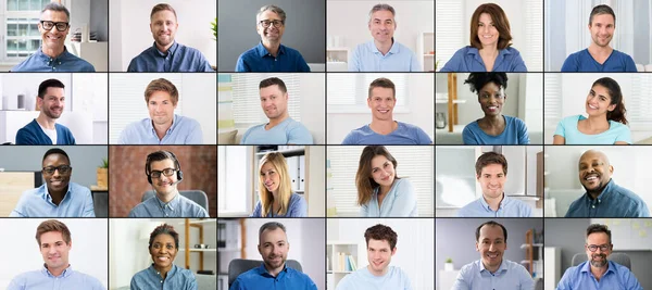 Video Conference Screen Remote Business Webinar Call — Stock Photo, Image