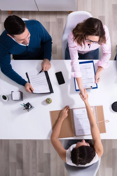 Arbeitgeber Stellen Mitarbeiter Ein Personal Und Rekrutierung Für Den Job — Stockfoto