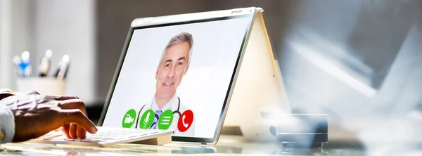 Conférence Vidéo Numérique Médicale Sur Tablette Hybride — Photo