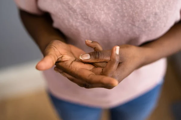 Hand Knuckle Finger Gemensamma Spricka Fingrarna Knäppta — Stockfoto