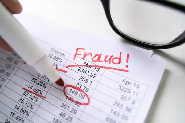 Financial Fraud Investigation Report Accounting Tax Auditor — Stock Photo, Image