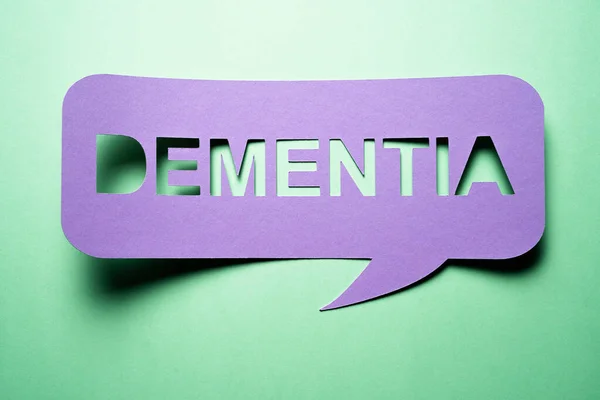 Dementia Memory Loss Speech Bubble Sign Label — Stock Photo, Image