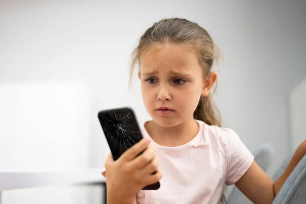 Rozbitý Rozbitý Mobilní Telefon Obrazovka Oprava Chytrého Telefonu — Stock fotografie