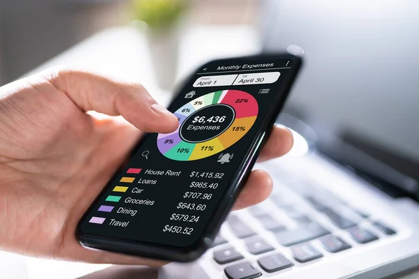Budget Planning Fintech App. Money Tracker On Phone