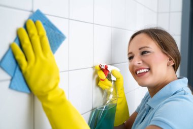 Çimen Döşeme Temizliği. Duvarı Silme ile Temizle