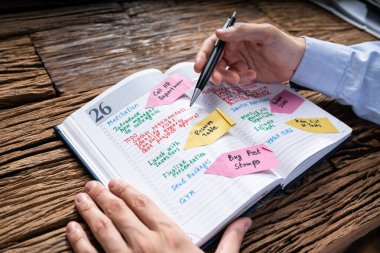 Günlük Takvimi Planlama Gündemi. Olay Planlayıcısı İçeriği