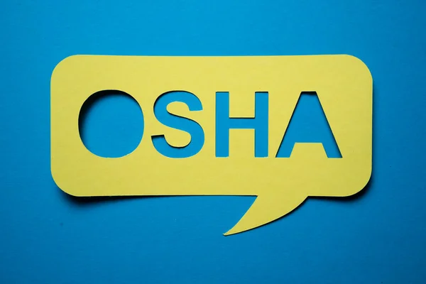 Строительная Площадка Osha Building Inspection Speech Bubble Sign — стоковое фото