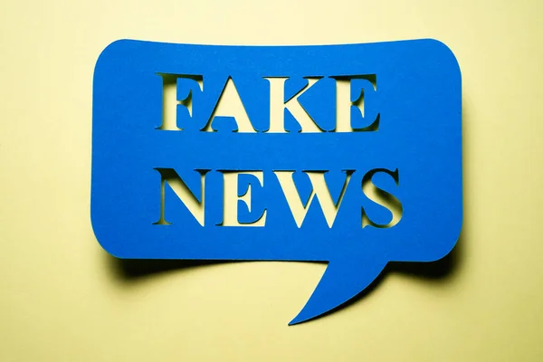 Fake News Faktencheck Sprechblase Zeichen — Stockfoto