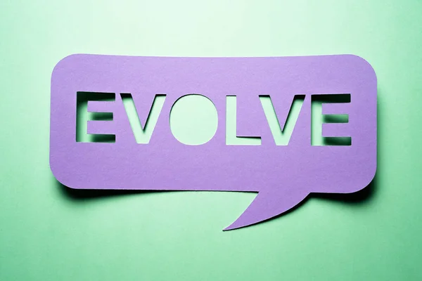 Evolve Business Change Rethink Innovate Speech Bubble — Stock Photo, Image