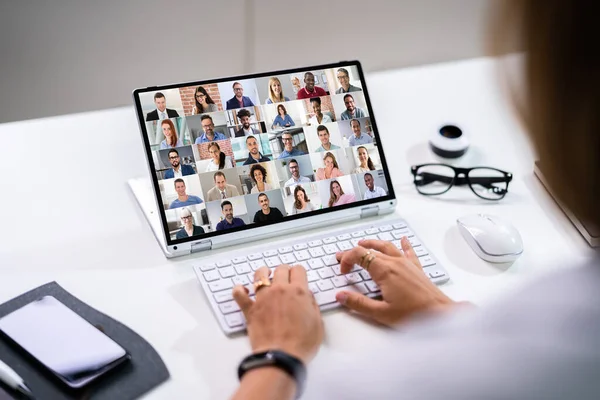 Online Videoconferentie Interview Call Call Meeting — Stockfoto