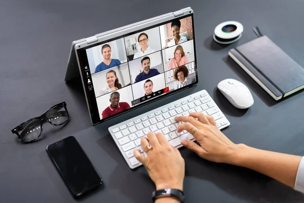 Online Videoconferentie Interview Call Call Meeting — Stockfoto