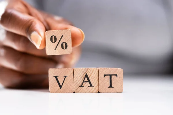 Vat Tax Word Interest Percentage Sign — 스톡 사진