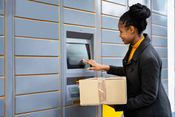 Self Service Automated Delivery Machine Or Postal Terminal