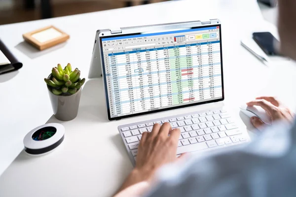 Spreadsheet Data Business Work Office Tablet — 스톡 사진