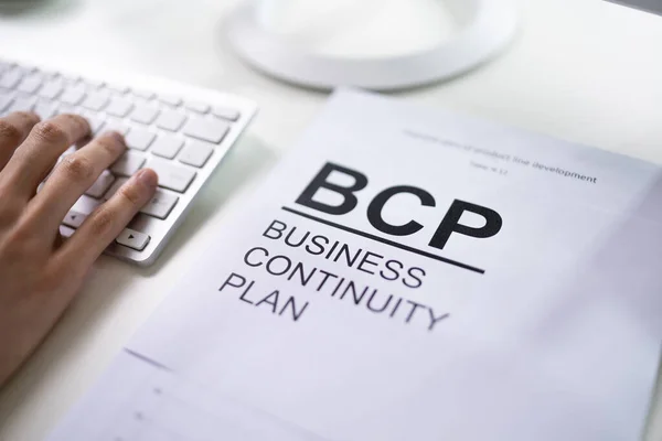 Bcp Business Continuity Plan Стратегія Управління Інформацією — стокове фото