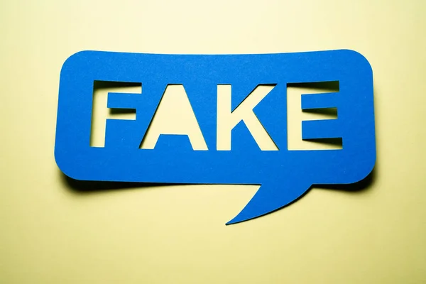 Fake News Feit Check Speech Bubble Sign — Stockfoto