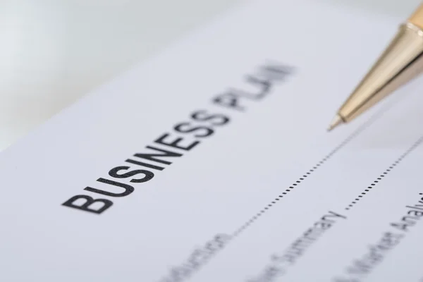 Pen Business Plan Form — Stock Photo, Image