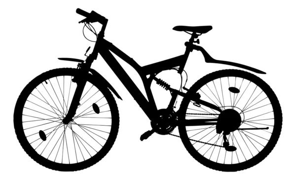 Silhouette vélo — Image vectorielle