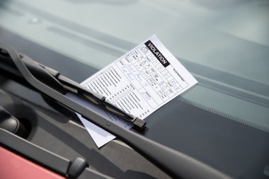 Parking Ticket On Car clipart