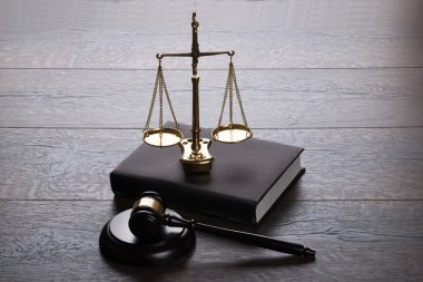 Judge gavel and scales  clipart