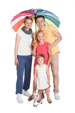 aile ayakta şemsiyesi altında sigortalı